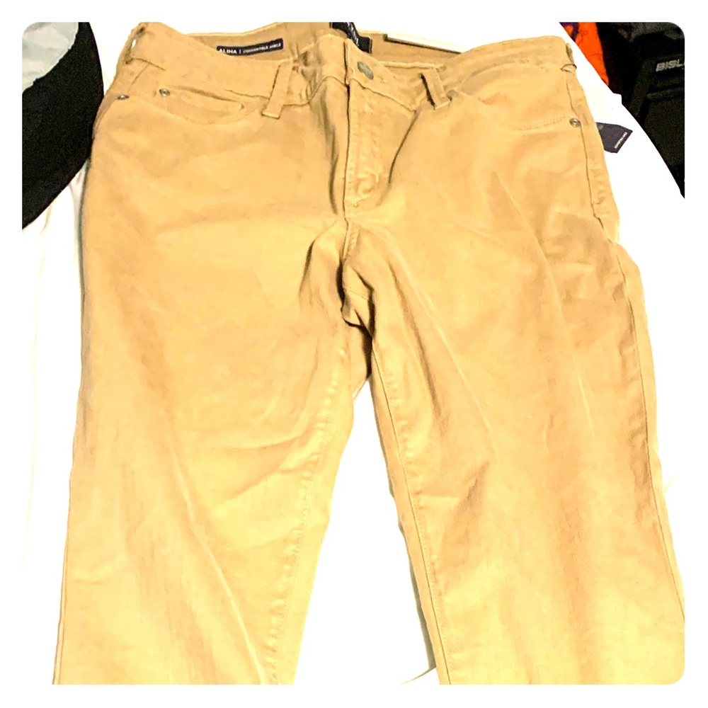 Khaki NYDJ Full-length “Alina” Jeans